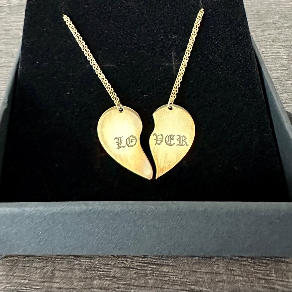 Two Piece 925 Sterling Silver Taylor Swift Lover Friendship Necklace